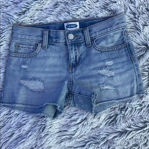 ripped denim shorts